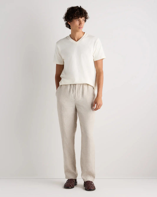 100% Organic Cotton Slub V-Neck Tee - US 0020
