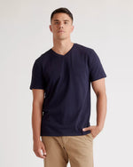 100% Organic Cotton Slub V-Neck Tee - US 6627