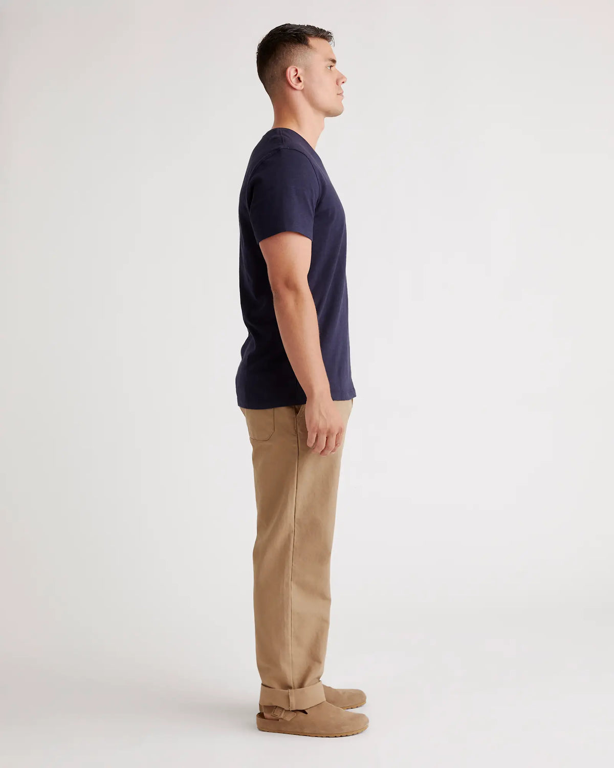 100% Organic Cotton Slub V-Neck Tee - US 6627