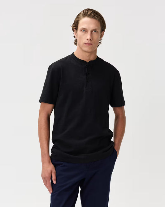 100% Organic Cotton Slub Henley Tee - US 8632