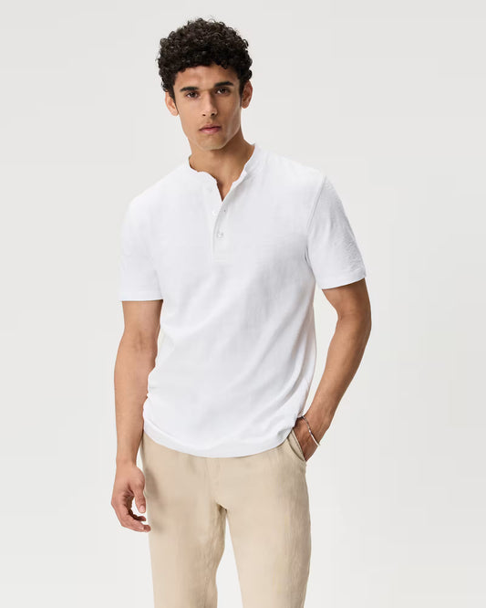 100% Organic Cotton Slub Henley Tee - US 9492