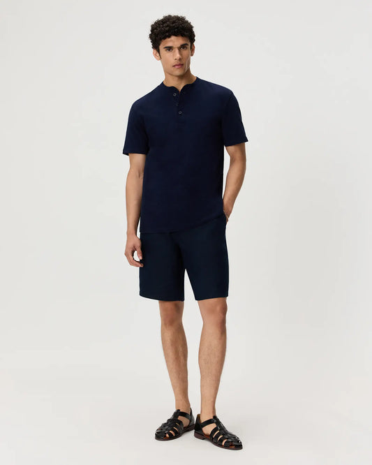 100% Organic Cotton Slub Henley Tee - US 3684