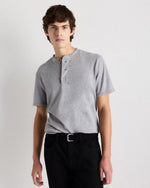 100% Organic Cotton Slub Henley Tee - US 6854
