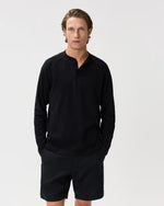 100% Organic Cotton Slub Long Sleeve Henley - US 0515