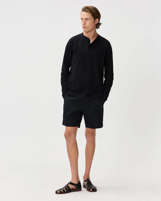 100% Organic Cotton Slub Long Sleeve Henley - US 0515