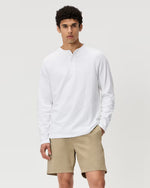 100% Organic Cotton Slub Long Sleeve Henley - US 8941