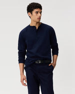 100% Organic Cotton Slub Long Sleeve Henley - US 1956