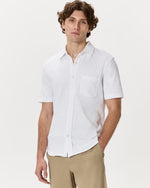100% Organic Cotton Slub Short Sleeve Button Up Shirt - US 8254