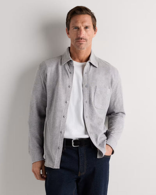 100% Organic Cotton Slub Long Sleeve Button Up Shirt - US 0438