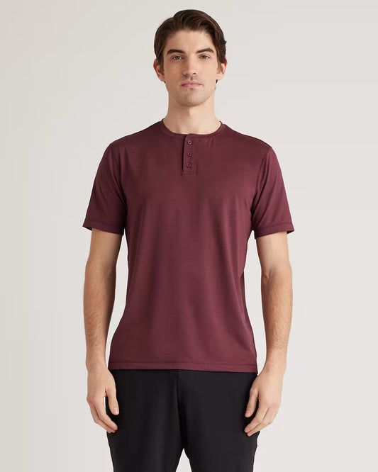 Flowknit Breeze Performance Henley Tee - US 8539
