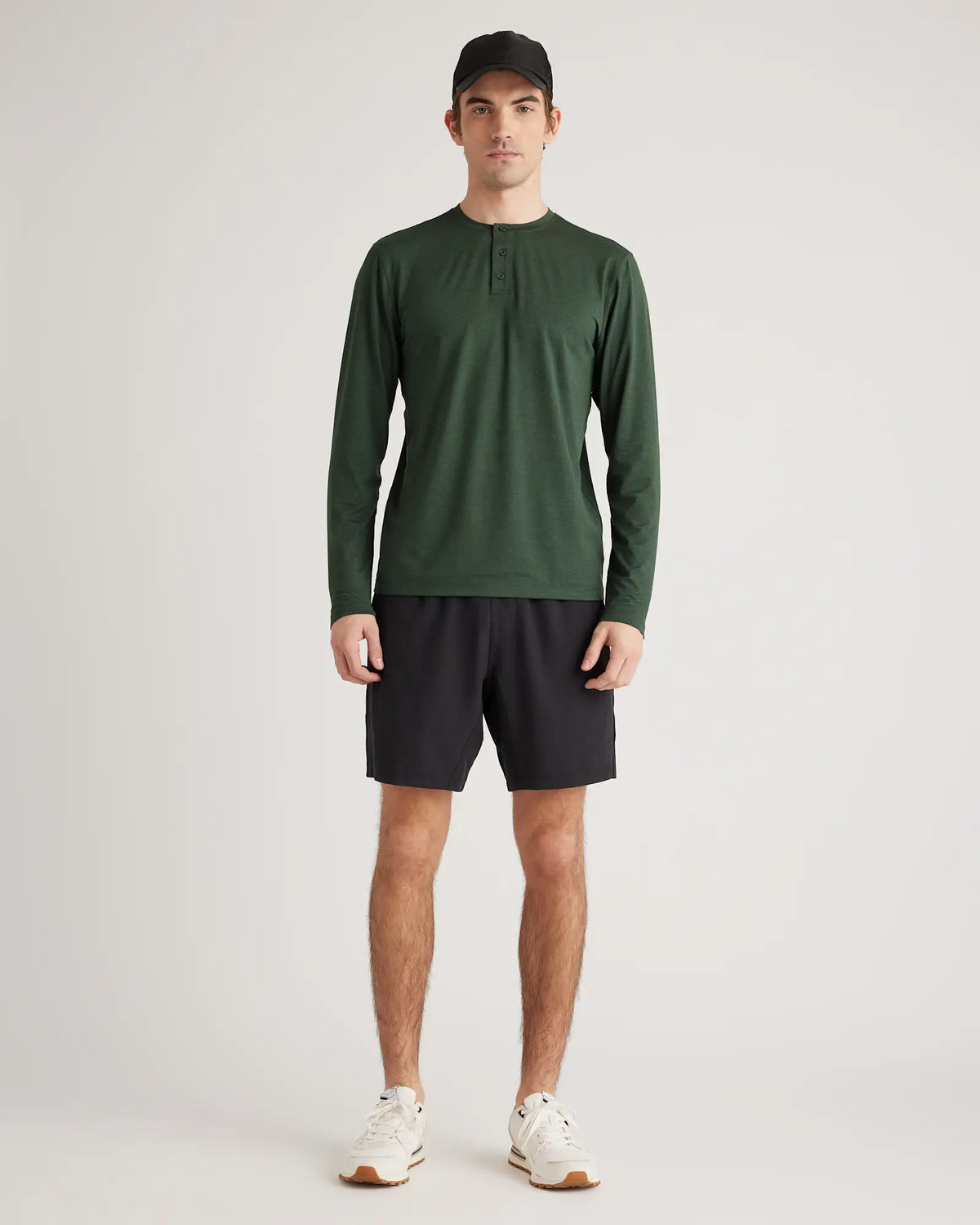Flowknit Breeze Performance Long Sleeve Henley Tee - US 8281