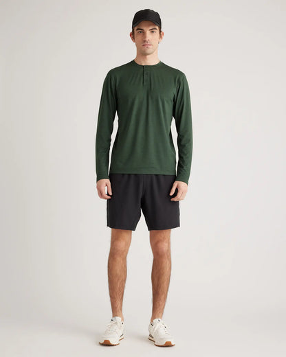 Flowknit Breeze Performance Long Sleeve Henley Tee - US 8281