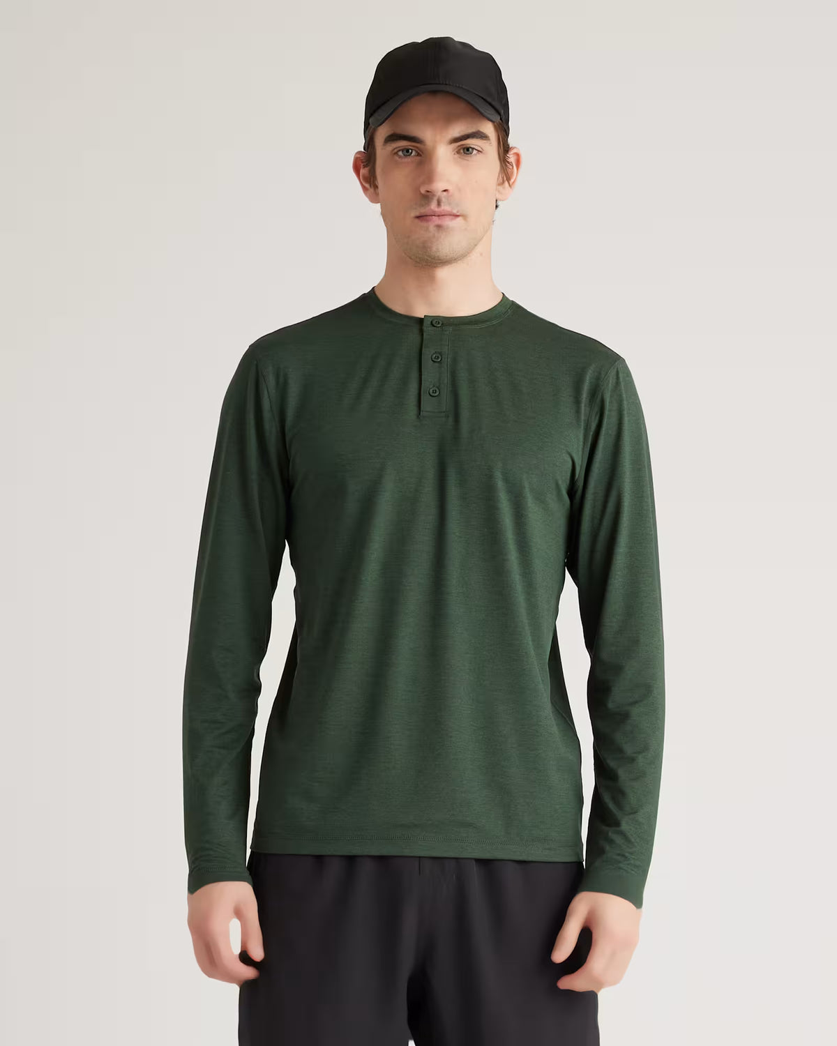 Flowknit Breeze Performance Long Sleeve Henley Tee - US 8281