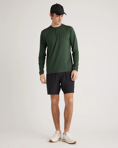 Flowknit Breeze Performance Long Sleeve Henley Tee - US 8281