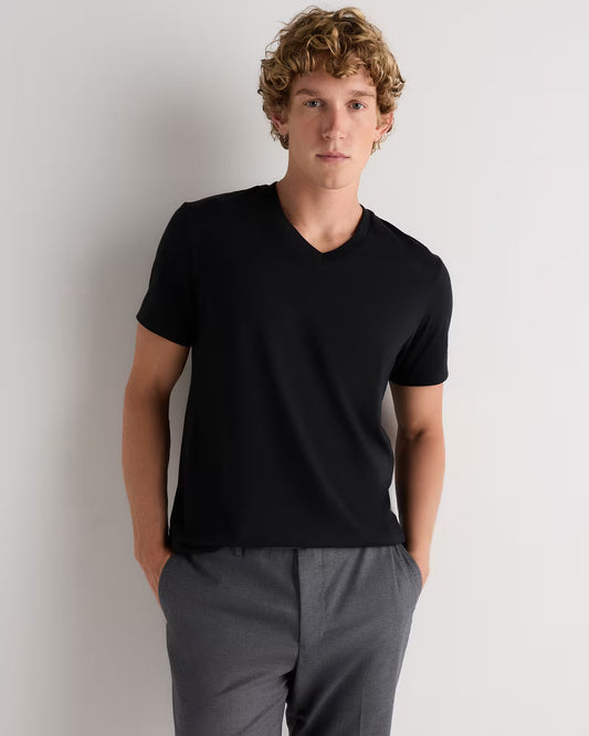 100% Pima Cotton Luxe Touch V-Neck Tee - US 2208