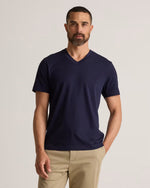 100% Pima Cotton Luxe Touch V-Neck Tee - US 0475