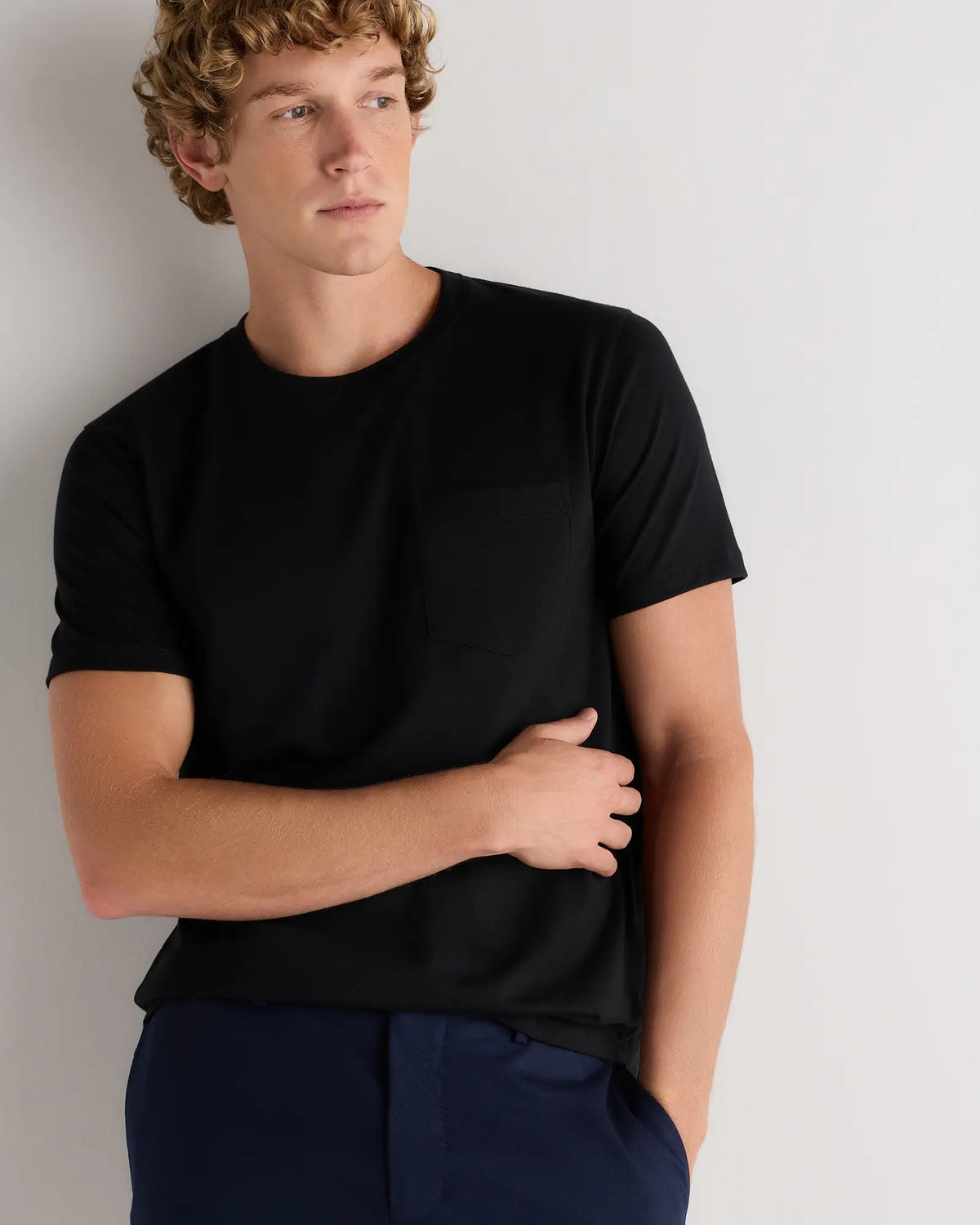 100% Pima Cotton Luxe Touch Pocket Tee - US 1241