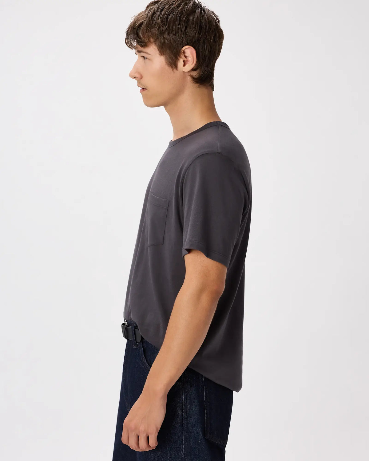100% Pima Cotton Luxe Touch Pocket Tee - US 8876