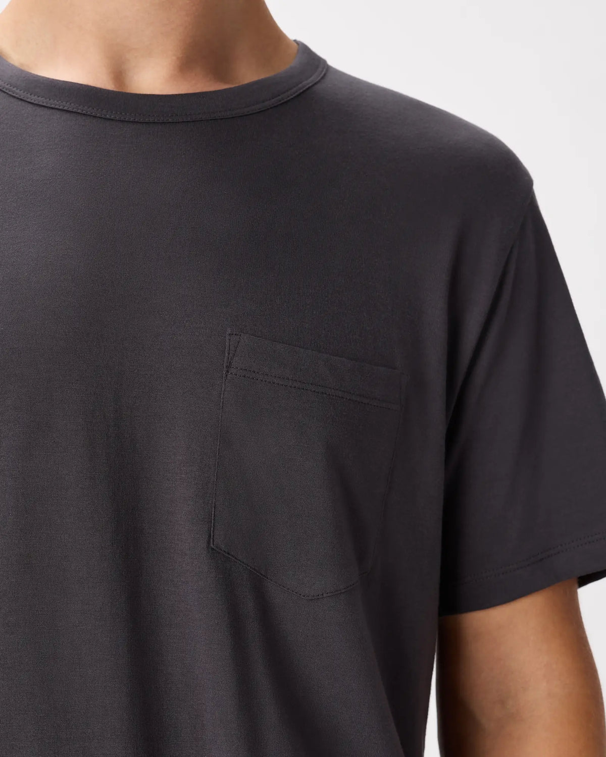 100% Pima Cotton Luxe Touch Pocket Tee - US 8876