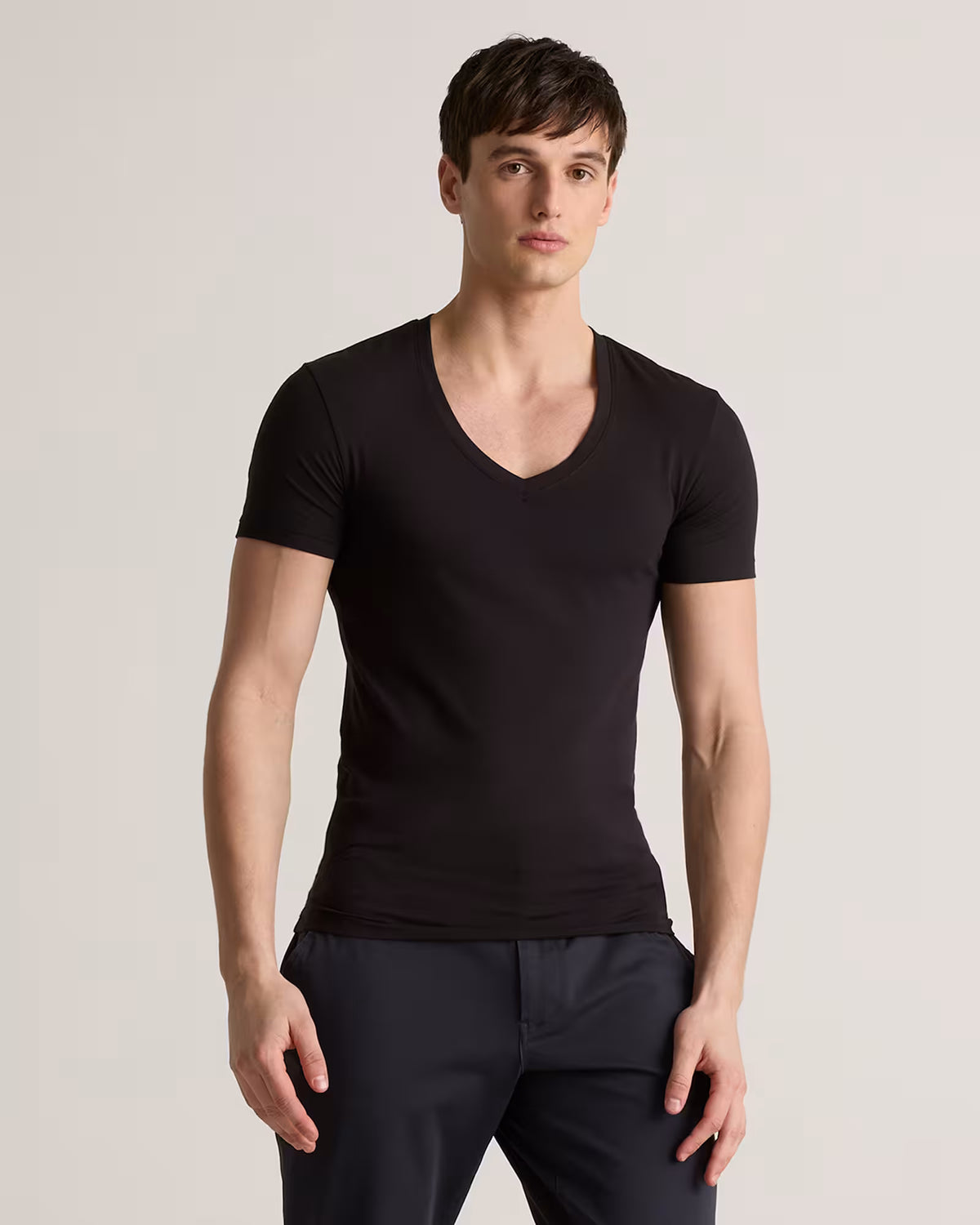 Soft Stretch V-Neck Undershirt (3-Pack) - US 4923
