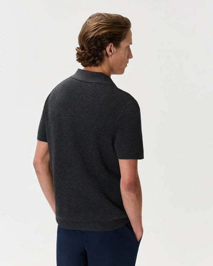 100% Organic Cotton Mesh-Stitch Sweater Polo - US 6131