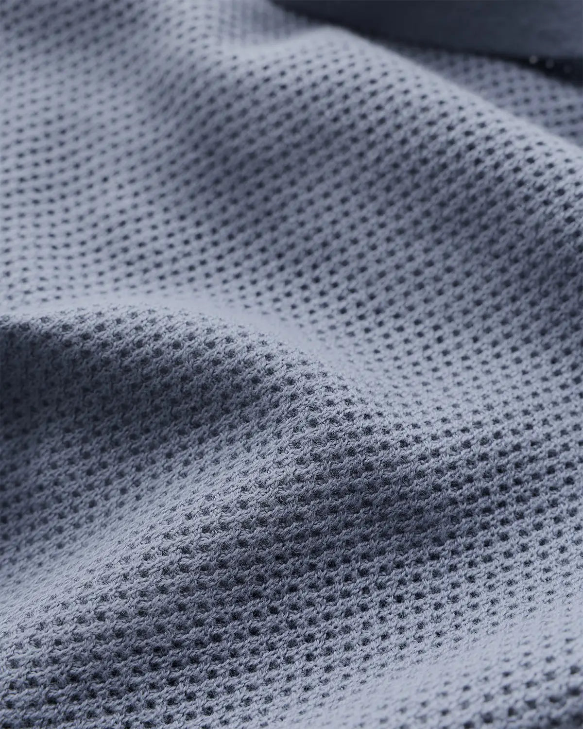 100% Organic Cotton Mesh-Stitch Sweater Polo - US 8783