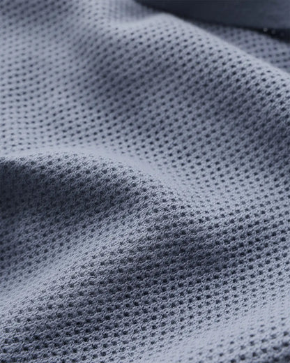 100% Organic Cotton Mesh-Stitch Sweater Polo - US 8783
