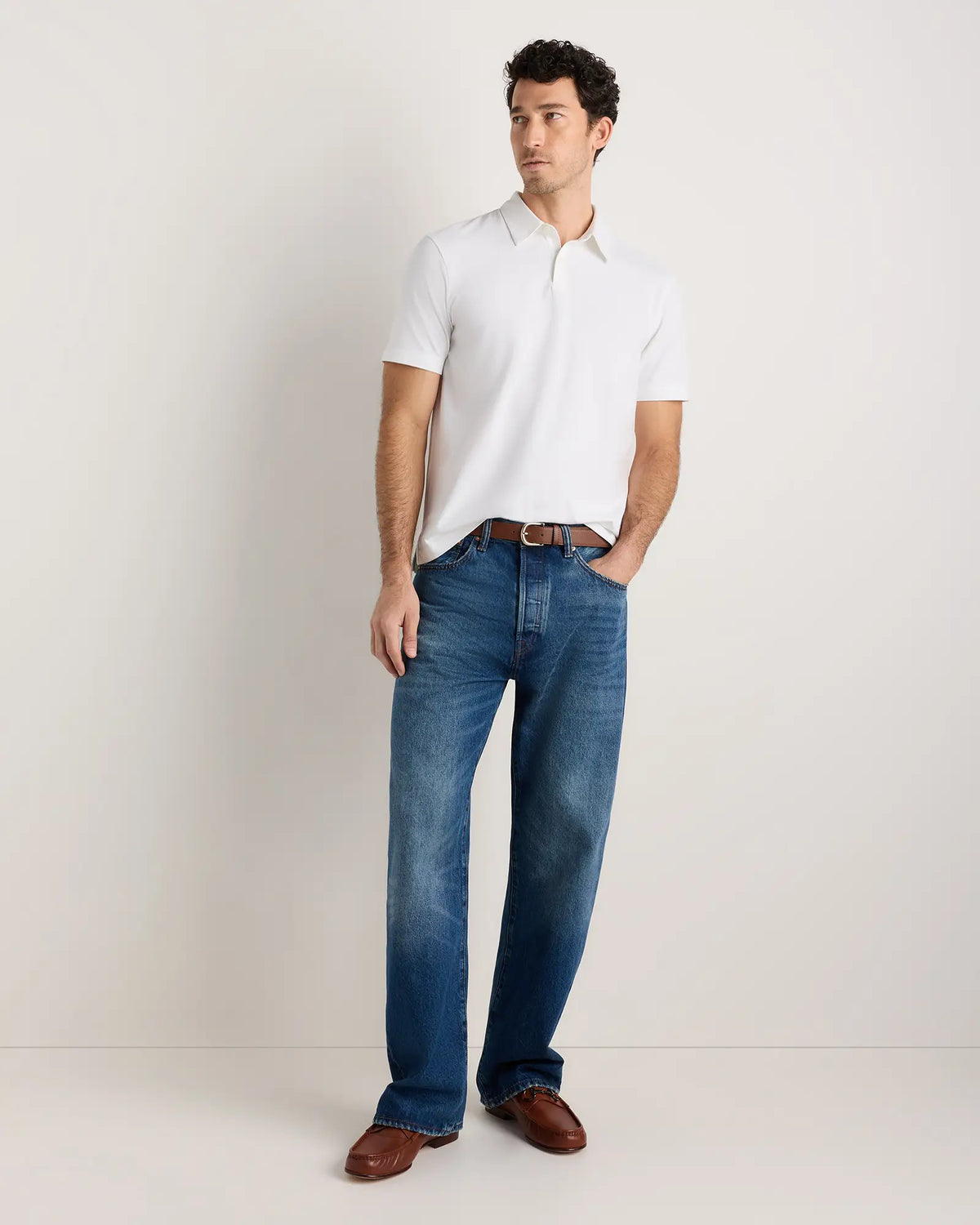 100% Organic Sueded Jersey Polo - US 8307