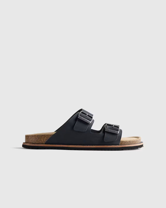 Nubuck Leather Double Buckle Slide - US 1098