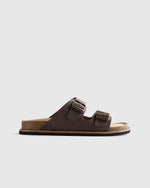 Nubuck Leather Double Buckle Slide - US 2624