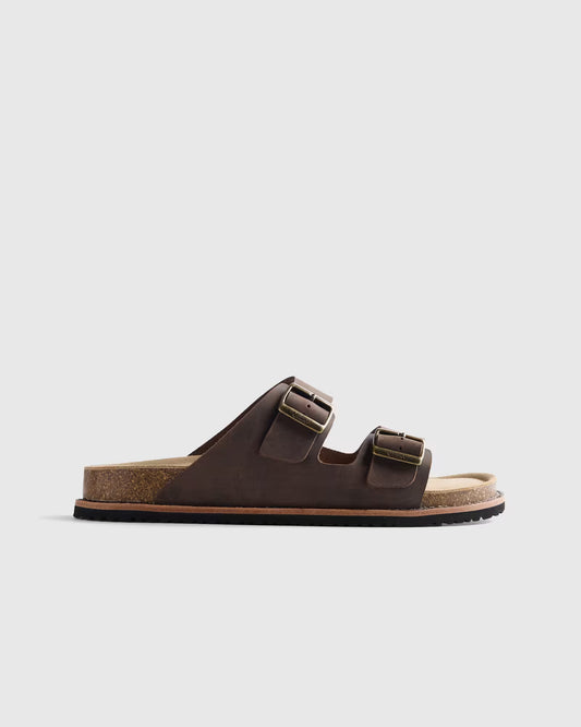 Nubuck Leather Double Buckle Slide - US 2624