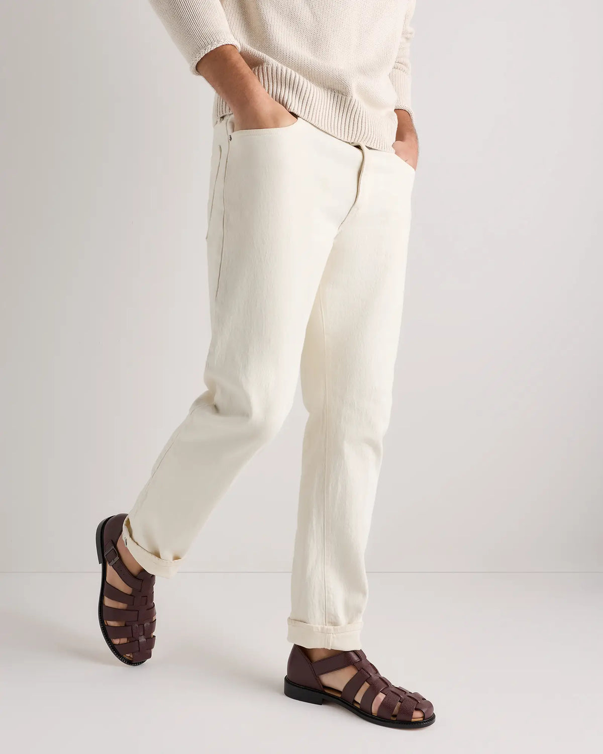 Calfskin Leather Fisherman Sandal - US 5888
