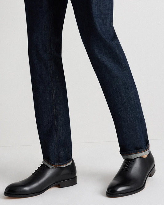 Calfskin Leather Plain Toe Oxford - US 3972