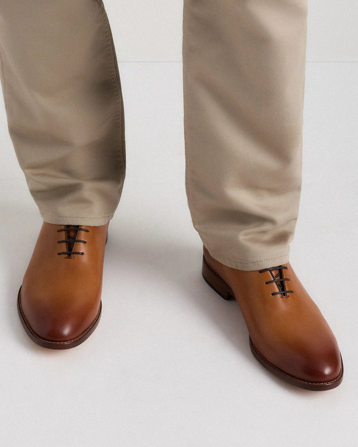 Calfskin Leather Plain Toe Oxford - US 2075