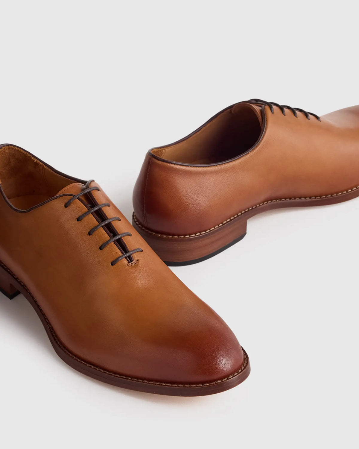 Calfskin Leather Plain Toe Oxford - US 2075