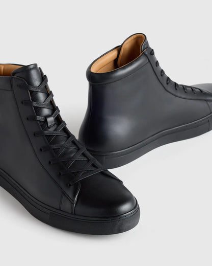 Italian Leather High Top Everyday Sneaker - US 7401