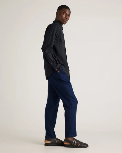 100% European Linen Drawstring Beach Pants - US 9195