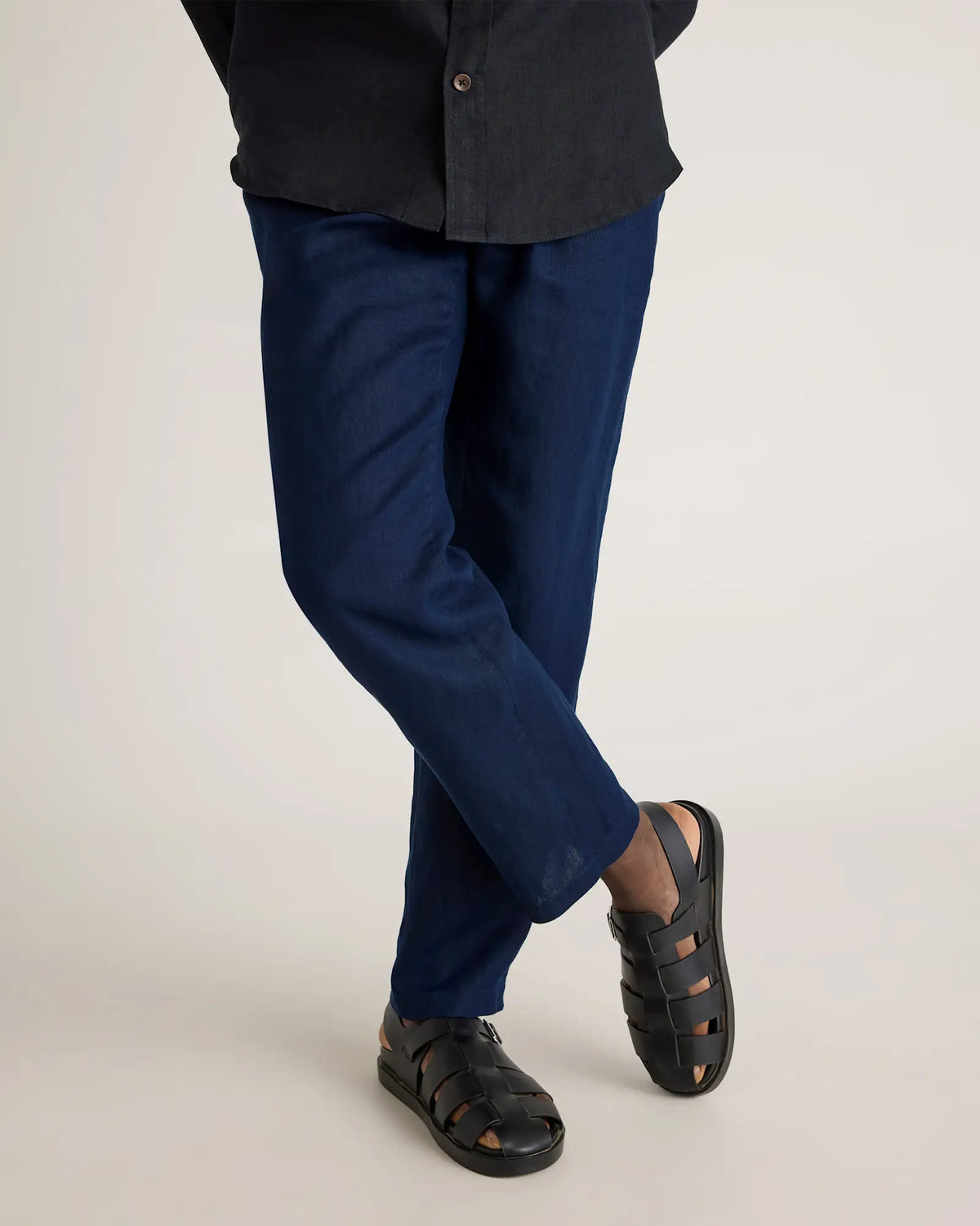 100% European Linen Drawstring Beach Pants - US 9195