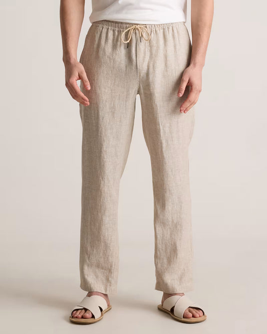 100% European Linen Drawstring Beach Pants - US 6977