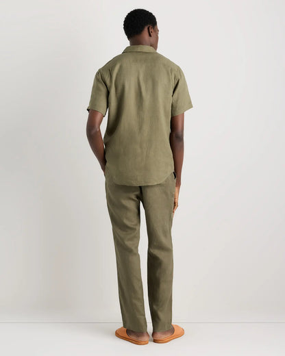 100% European Linen Drawstring Beach Pants - US 5579