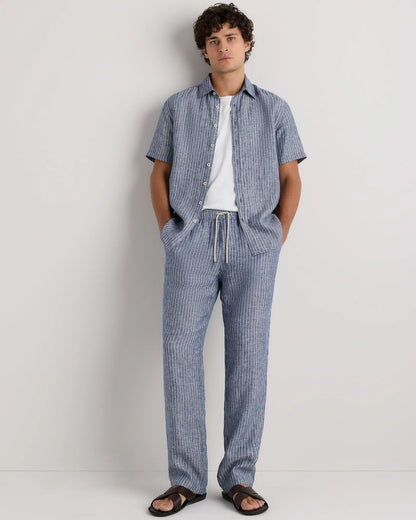 100% European Linen Drawstring Beach Pants - US 9505
