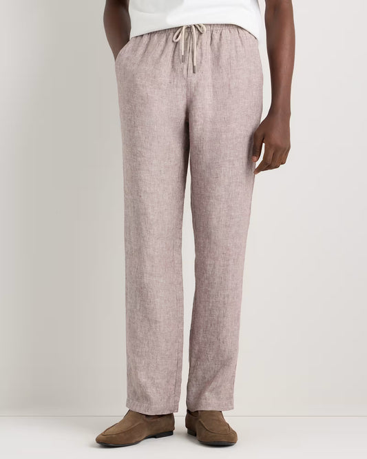 100% European Linen Drawstring Beach Pants - US 5313