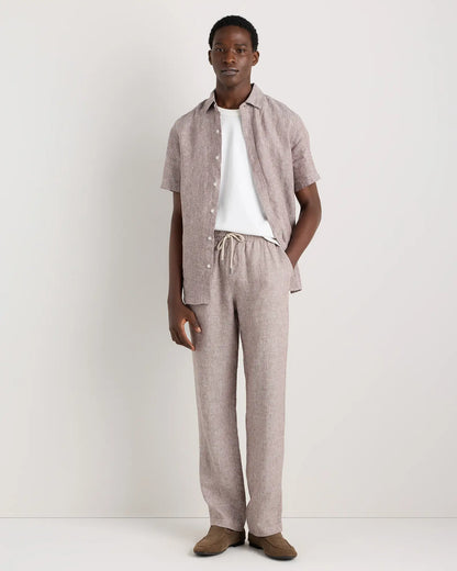 100% European Linen Drawstring Beach Pants - US 5313