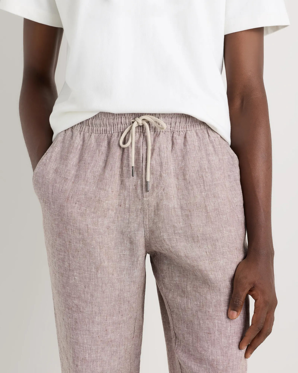 100% European Linen Drawstring Beach Pants - US 5313