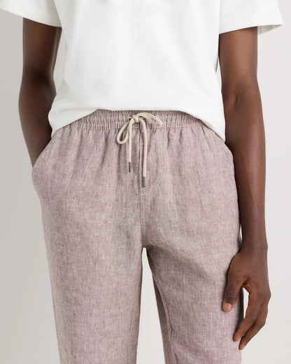 100% European Linen Drawstring Beach Pants - US 5313