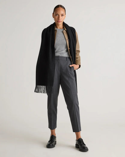 Mongolian Cashmere Woven Fringe Scarf - US 3638