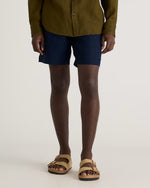 100% European Linen Drawstring Beach Shorts - 7" - US 7553
