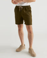 100% European Linen Drawstring Beach Shorts - 7" - US 6707