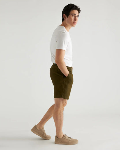 100% European Linen Drawstring Beach Shorts - 7" - US 6707