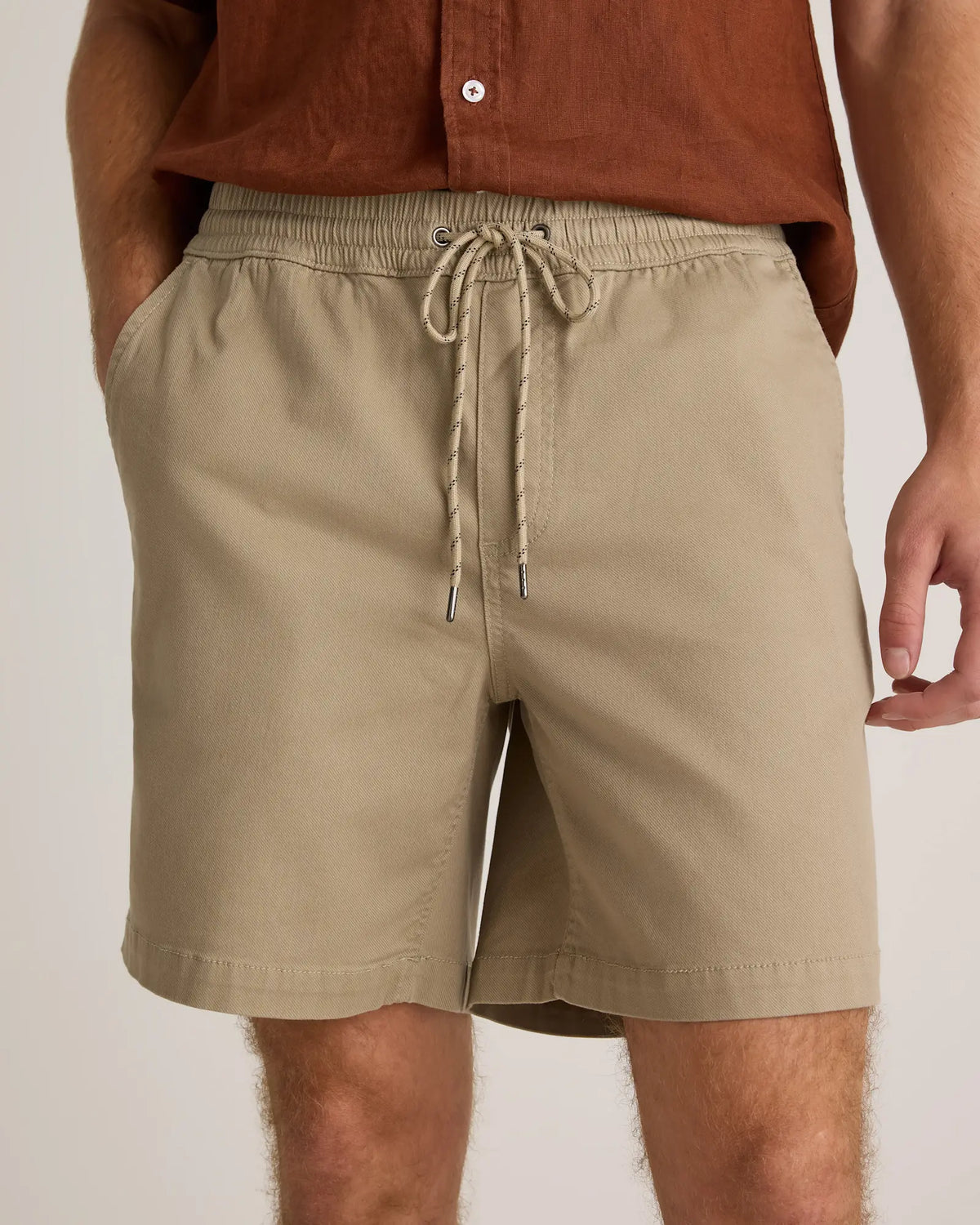Cotton Chino Drawstring Shorts - 7" - US 8370
